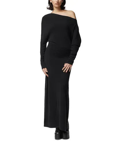 Altuzarra Kasos Cashmere Asymmetric Sweater Dress In Black