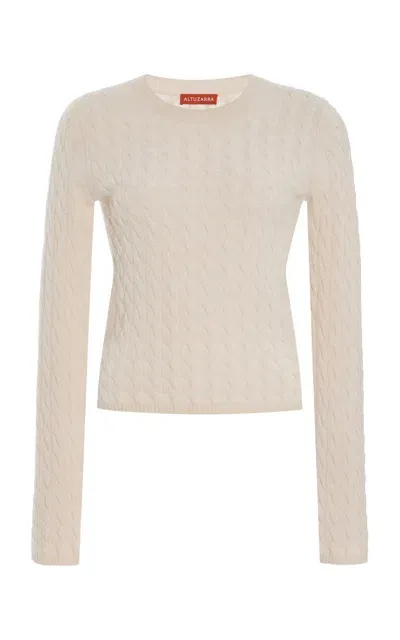 Altuzarra Milla Cable-knit Cashmere Sweater In Off-white