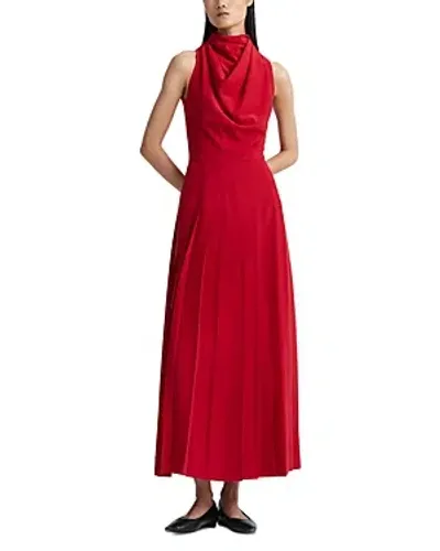 Altuzarra Nathalie Cowl Neck Pleated Skirt Dress In Grenadine