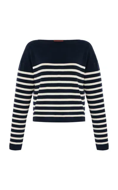 Altuzarra Ronnie Striped Silk-cotton Knit Sweater In Black