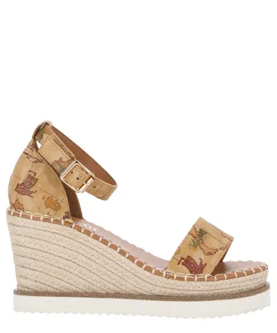 Alviero Martini 1a Classe Geo Classic Wedges In Beige