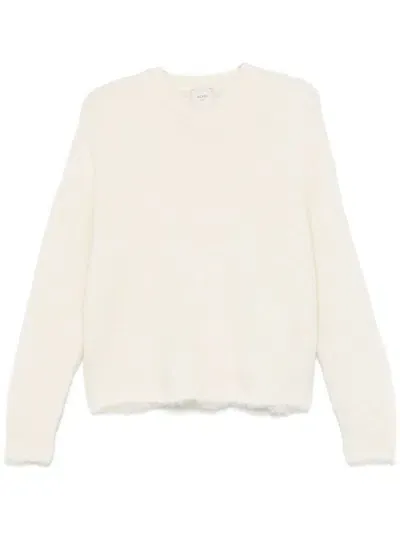 Alysi Brushed-knit Sweater In White