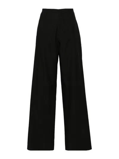 Alysi Cotton Trousers In Black