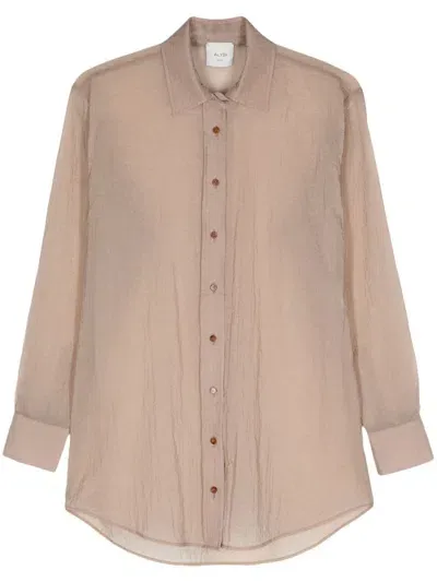 Alysi Crinkled Shirt In Neutrals