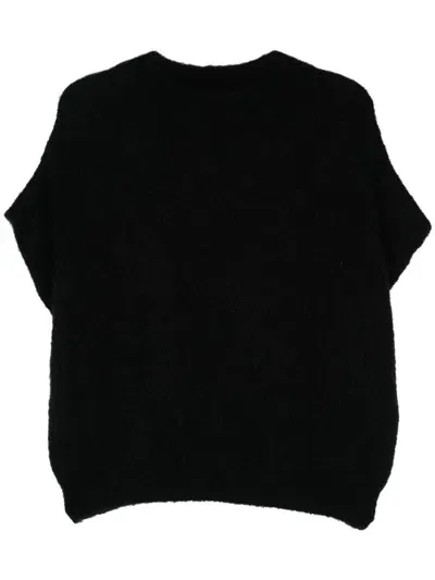 Alysi Knitted Top In Black