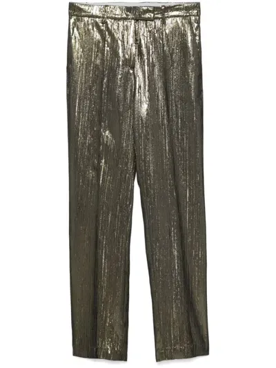 Alysi Lurex Trousers In Gold