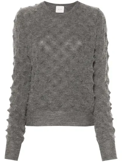 Alysi Spiked-effect Sweater In Grey