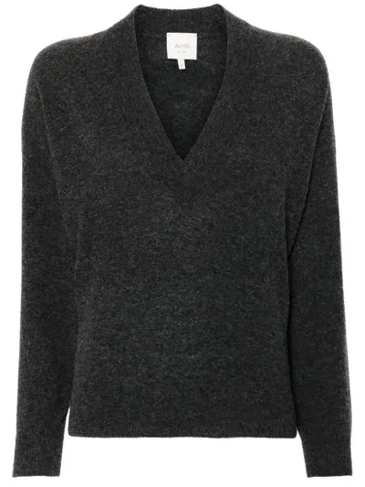 Alysi V-neck Sweater In Blau