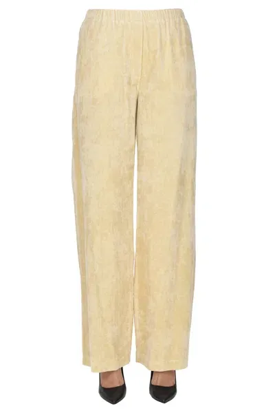 Alysi Velvet Trousers In Cream