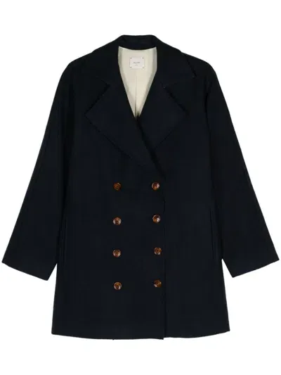 Alysi Virgin-wool Coat In Blue