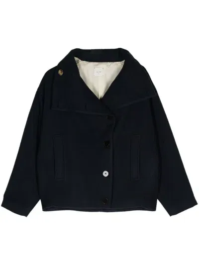 Alysi Virgin-wool Coat In Blue