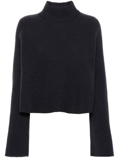 Alysi Wide-sleeve Sweater In Blue