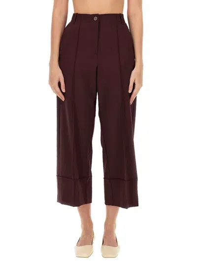 Alysi Wool Pants In Red