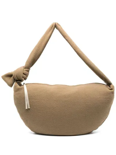 Alysi Wool Shoulder Bag In 绿色