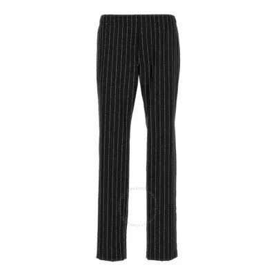 Alyx Monogram-pattern Tailored Trousers In White/black