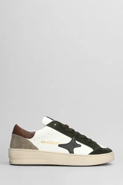 Ama Brand Sneakers In White Suede And Leather