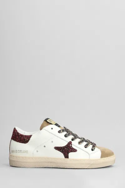 Ama Brand Sneakers In White Suede And Leather