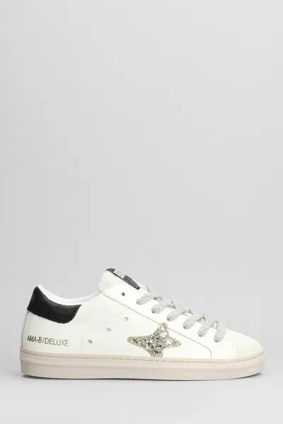 Ama Brand Sneakers In White Suede And Leather