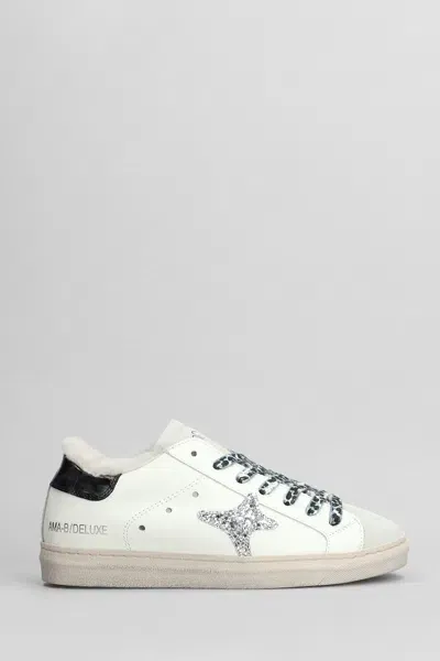 Ama Brand Sneakers In White Suede And Leather