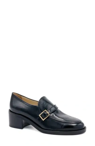 Amalfi By Rangoni Atena Buckle Loafer Pump In Black Naplak