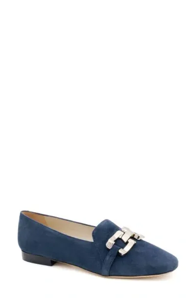 Amalfi By Rangoni Galatea Bit Loafer In Navy Cashmere/silver Chain