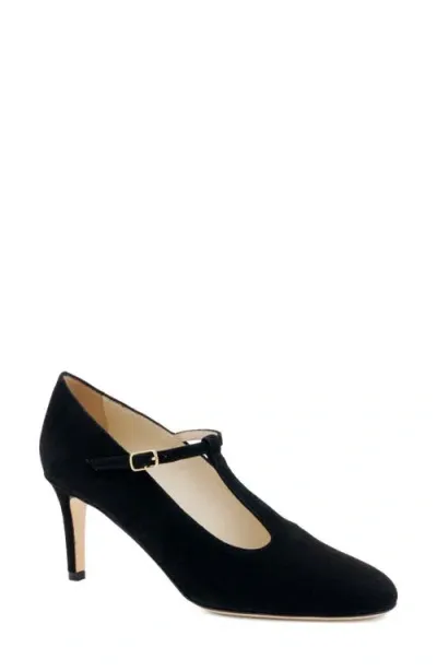 Amalfi By Rangoni Lucrezia T-strap Pump In Black Cashmere