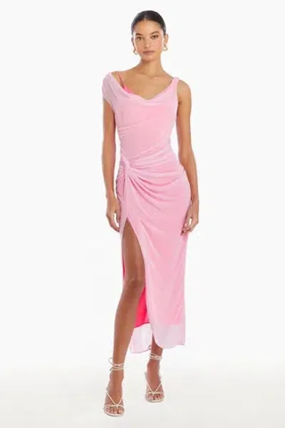 Amanda Uprichard Aliana Dress In Light Pink,hot Pink