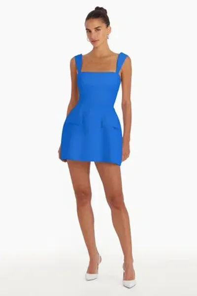 Amanda Uprichard Bethany Skort Romper In Cobalt