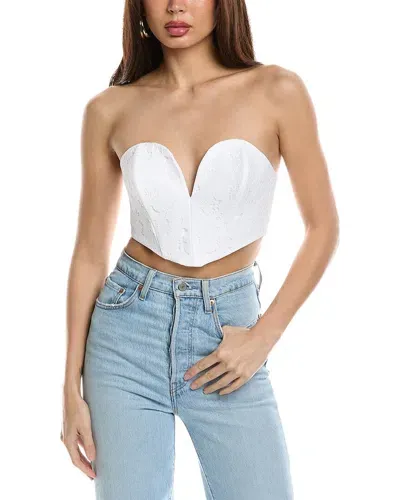 Amanda Uprichard Cherri Crop Top In White