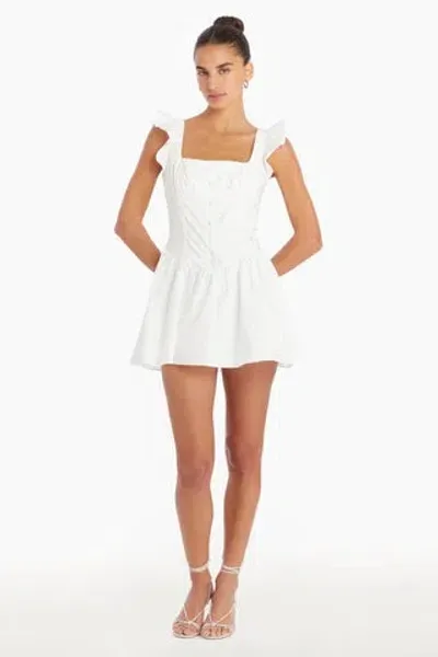 Amanda Uprichard Holland Skort Romper In White