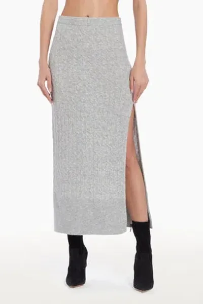 Amanda Uprichard Isla Skirt In Light Heather Gray