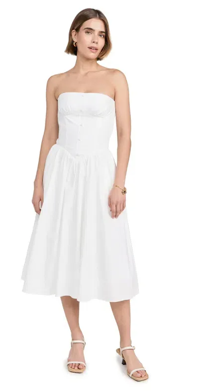 Amanda Uprichard Strapless Holland Dress White