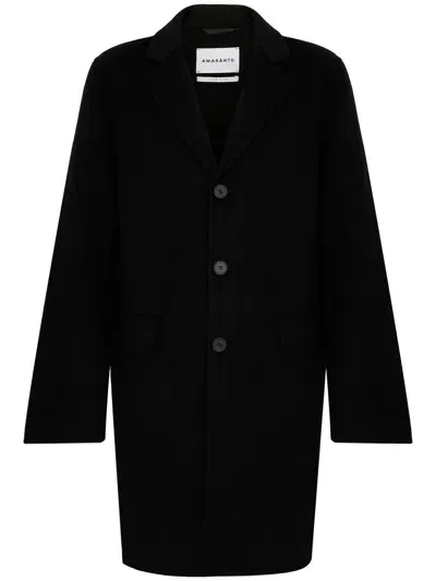 Amaranto Wool And Cashmere Coat In Black