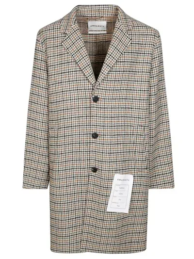 Amaranto Cappotto Check In Brown