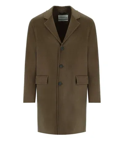 Amaranto Amaránto  Khaki Green Single-breasted Coat