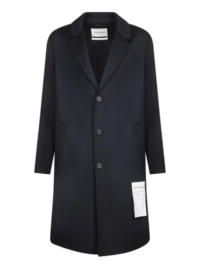 Amaranto Midnight Blue Wool Coat