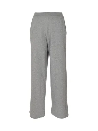 Amazuìn Elastic Waist Plain Track Pants In Gray