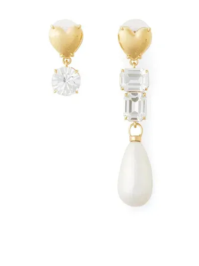 Ambush Asymmetric Pearl Stud Earrings In Gold