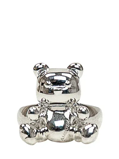 Ambush Bear Shaped Ring In Silver