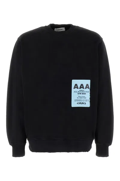 Ambush Black Cotton Sweatshirt In 1001