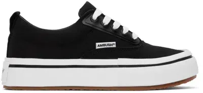 Ambush Black Low Vulcanized Sneakers In Black/white