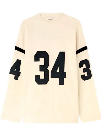 Ambush Cotton Football T-shirt In Neutrals