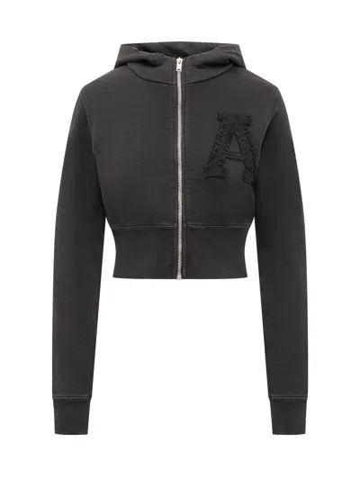 Ambush Crop Hoodie In Black