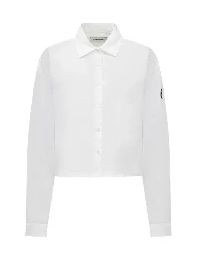 Ambush Cropped Over Shirt In White