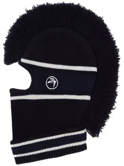 Ambush Fringed Knitted Balaclava In Black