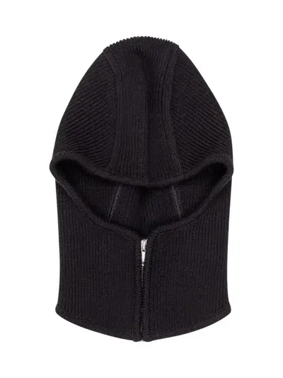 Ambush Front Zipped Knitted Balaclava In Black