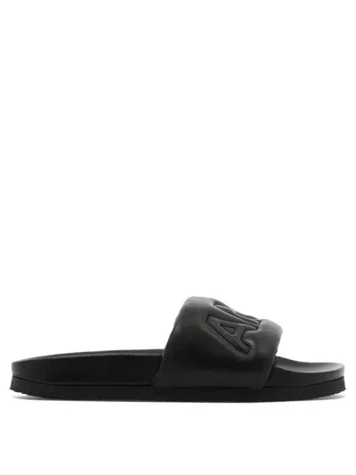 Ambush Leather Slide Sandal In Black