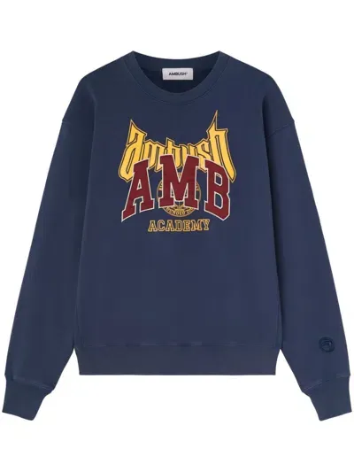 Ambush Logo-appliqué Sweatshirt In Insignia Blue