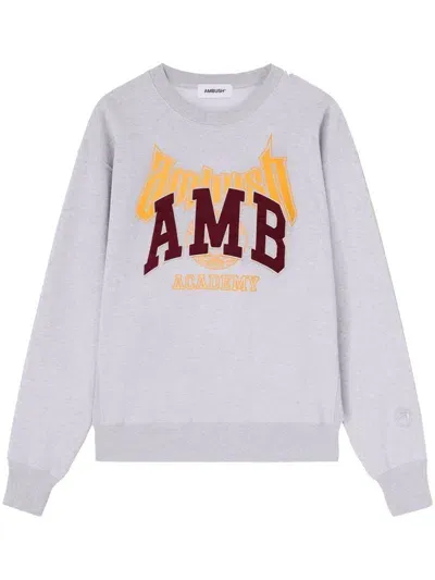 Ambush Logo-appliqué Sweatshirt In Grey