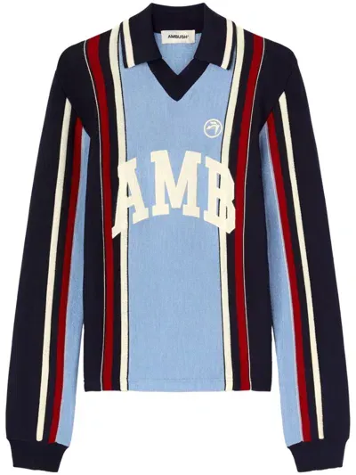 Ambush Logo-embroidered Jumper In Blue